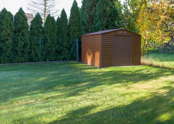 istock Garden shed in a sunny backyard 2178738660