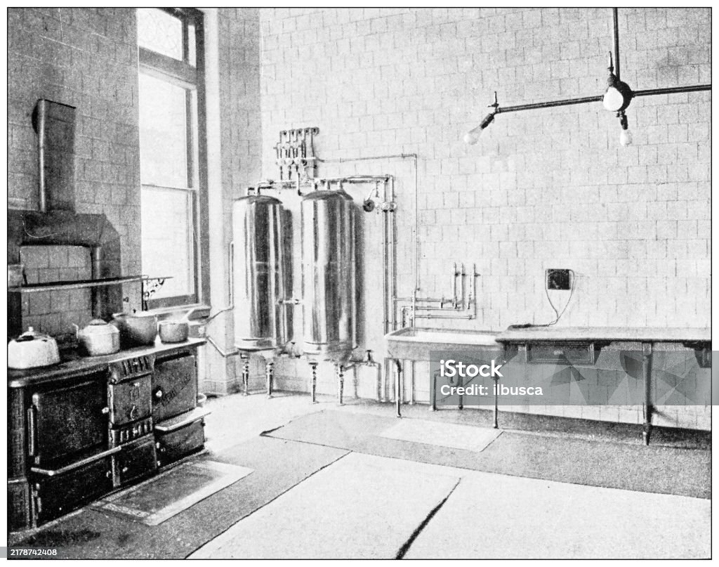 1899 Kitchen Ilustración de Antique Image Modern Kitchen y más Vectores Libres de ...