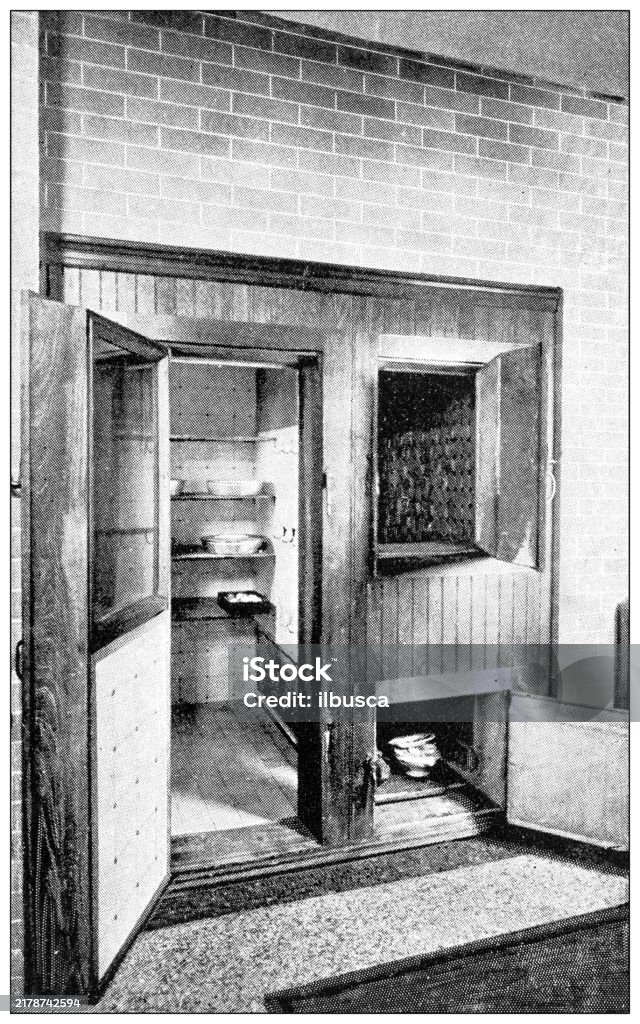 1899 Kitchen Antique Image Modern Kitchen With Electric Stove And Appliances Cold ...