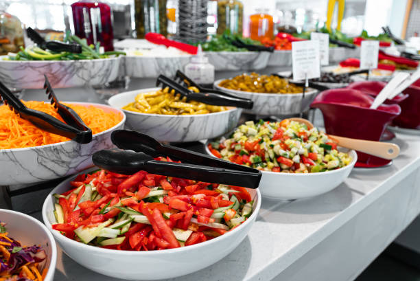 istock Chopped vegetables and vegetable salads. All-inclusive concept. 2178745720