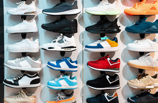 istock Big collection of different sport shoes. 2178745803