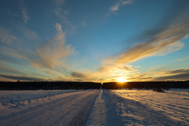 istock Sunset on a winter day outside the city 2178746329