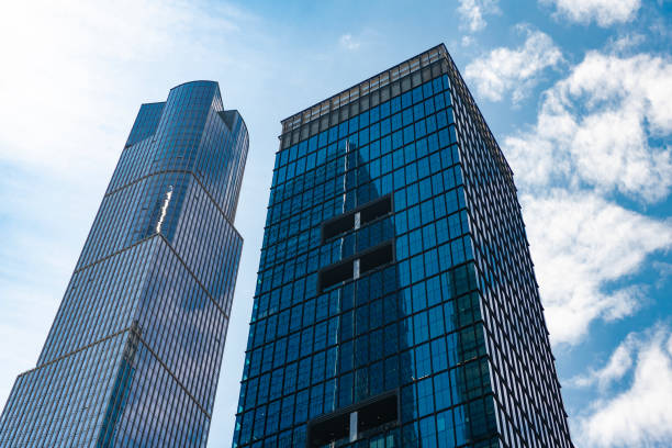 istock Modern skyscraper building. Office building in downtown. Skyscraper perspective view. City architecture. Architecture of modern office building. Perspective city skyscraper. Sleek architecture 2178746616