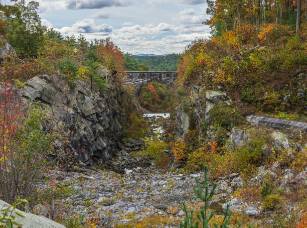 istock Arched bridge crossing the spillway at Quabbin Reservoir 2178751181