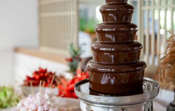 istock Chocolate fountain in the buffet. 2178752109