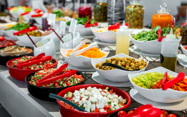 istock Chopped vegetables and vegetable salads. All-inclusive concept. 2178752131