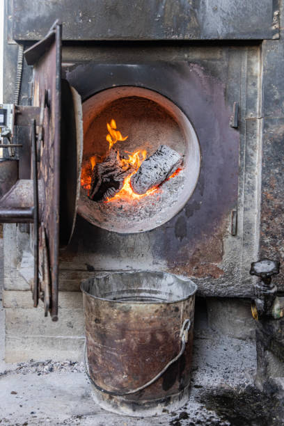 istock Wood fired meat smoker at a barbeque restaurant in Texas. 2178756035