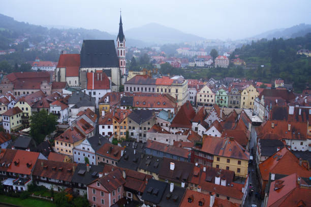 istock Landscape on a cloudy morning in Cesky Krumlov 2178758654