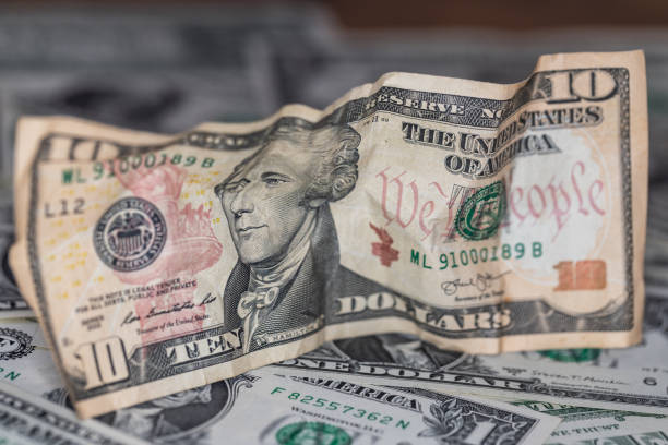 istock Crumpled US 10 dollar banknote 2178760952