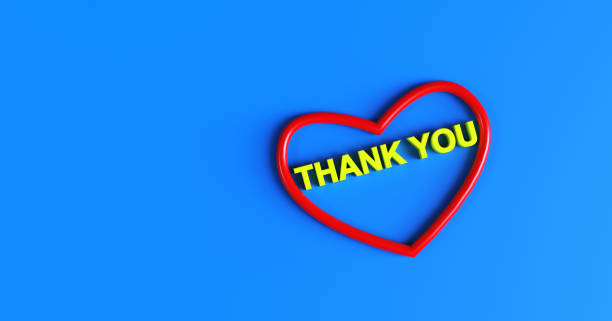 Thank you message in Red Heart