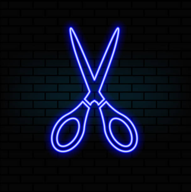 istock scissors neon icon. Simple thin line, outline vector of web, minimalistic icons for UI and UX, website or mobile application.4 2178764865