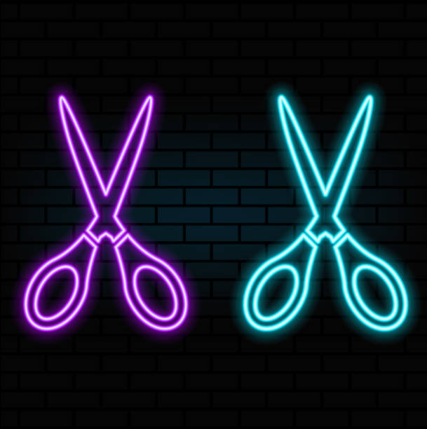 istock scissors neon icon. Simple thin line, outline vector of web, minimalistic icons for UI and UX, website or mobile application.5 2178765060