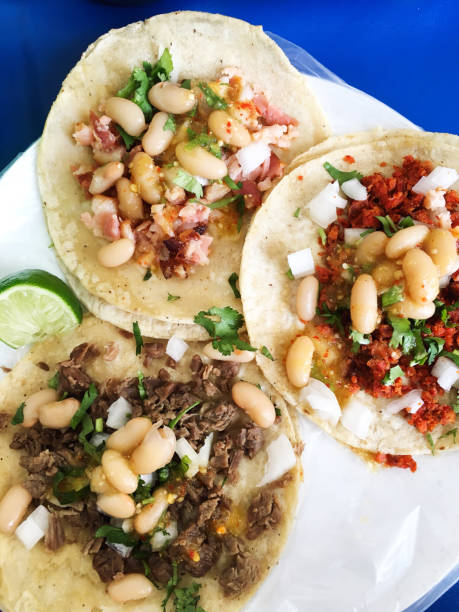 Trio of Tacos: Chorizo, Beef, and Bean