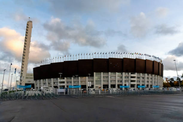 Helsinki, Finland - 13th October 2024: The Olympic Stadium in Helsinki, Finland