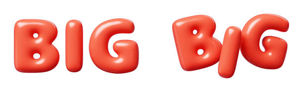 istock Big red Inflatable flying word for promotion design. 3D render illustration 2178767147