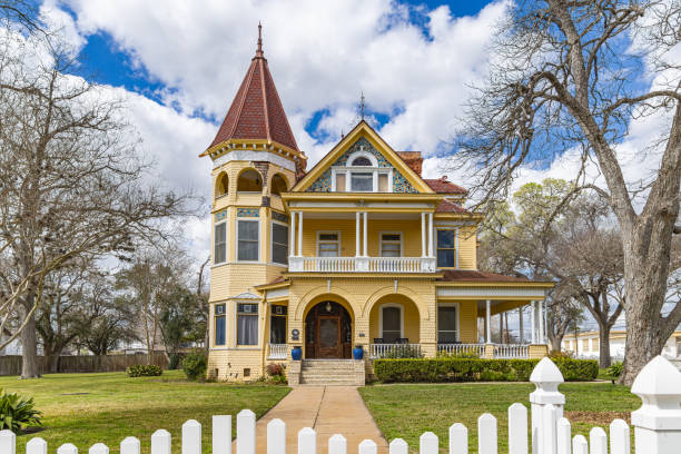 Lockhart, Texas, United States. March 14, 2022. An old Victorian style house in a small Texas town.