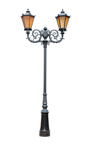 istock Street lamppost, isolated over white 2178769962