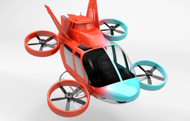 istock Fashionable Flying Vehicle Changes Color 2178770627