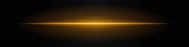 istock Golden light beam. A sharp horizontal purple beam with a bright center, fading into darkness on both sides. Ideal for sci-fi designs, light transitions, or futuristic effects. 2178771438
