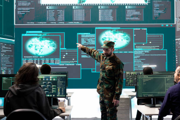 istock Military hackers in a secret service cyber operations room 2178780700