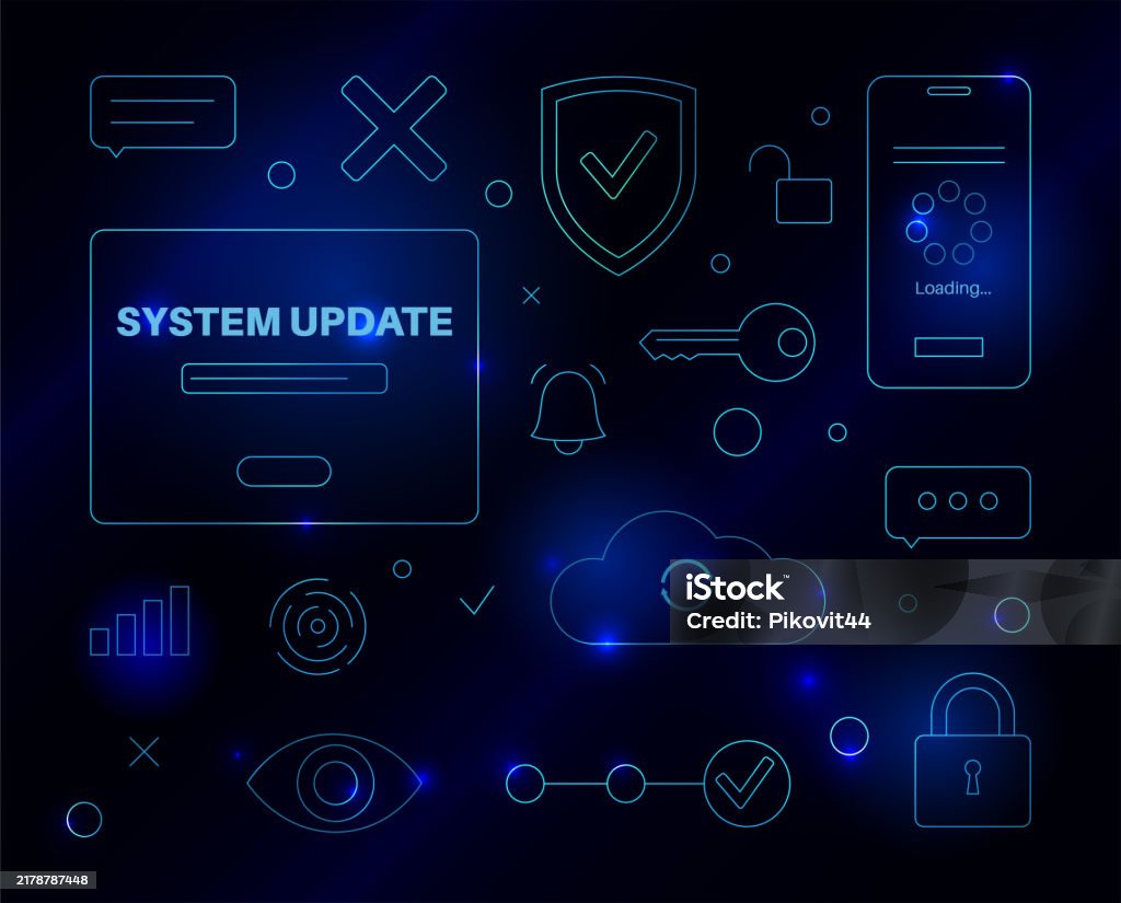 System Update Concept Stock Illustration - Download Image Now ...