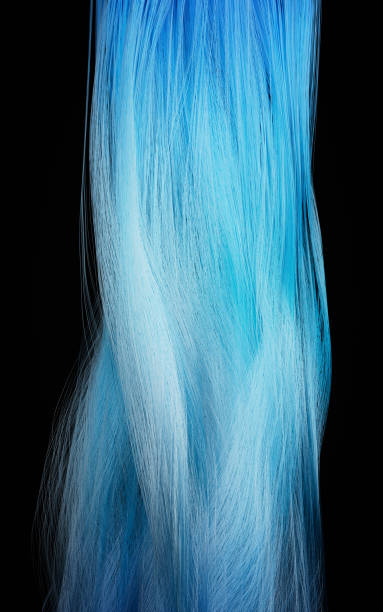 istock Wave hair with cyan color, 3d rendering. 2178790537