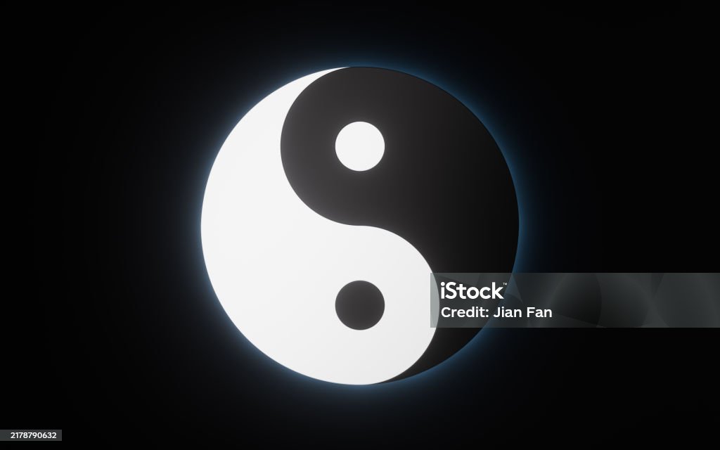 Taiji Pattern Chinese Ancient Taiji Yinyang Pattern Symbol 3d Rendering Stock Photo ...