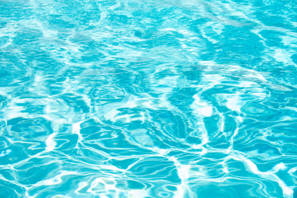 Background of water, surface blue swimming pool