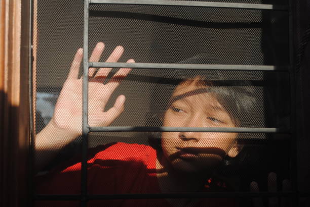 istock Happy teenager looking out through the window. 2178803925