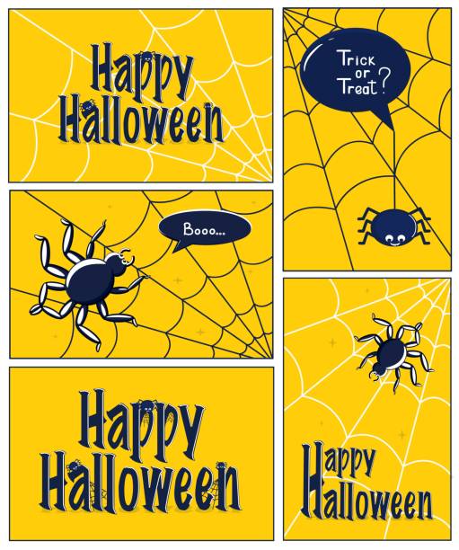 istock a set of themed postcards for the autumn Halloween holiday. 2178816749
