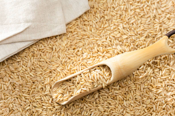 Bamboo spoon with oatmeal