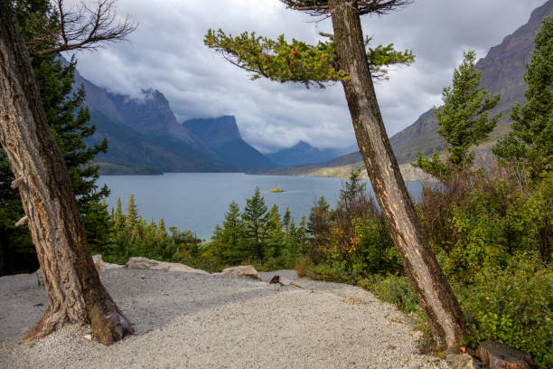 istock Little Goose Island at dawn in Glacier NP 2178819764