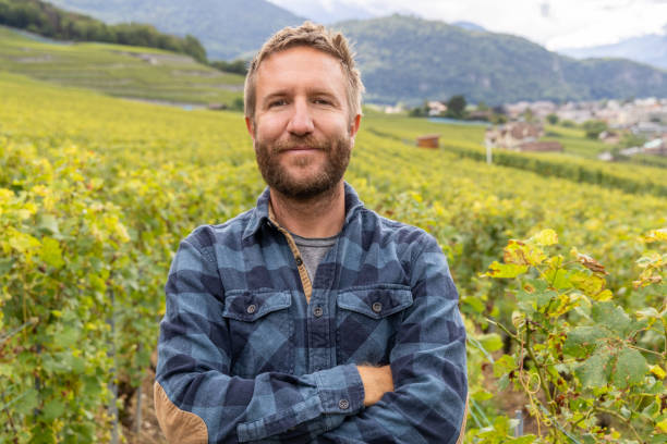 istock Confident Man Standing in a Vineyard with Folded Arms 2178822347