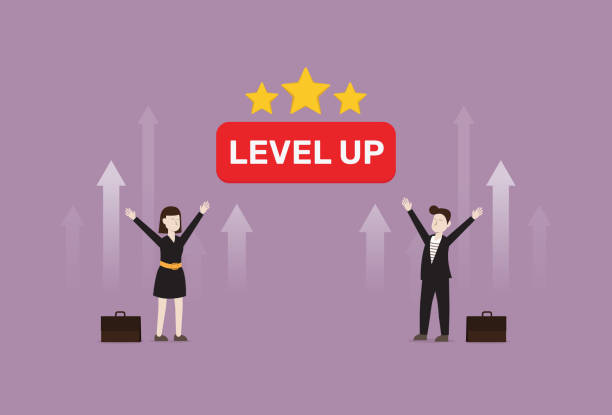 istock employee promotions with level up symbol for career progression concept 2178823551