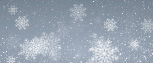 istock Christmas background. Powder snow. Magic bokeh shines with white dust. Small realistic glare on a transparent  background. Cold winter wind texture. Holiday vector blizzard. 2178824365