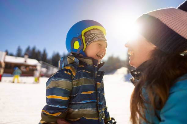 istock Mom and son on a ski vacation 2178824875