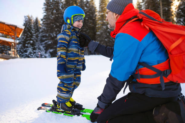 istock Father and son on a ski vacation 2178825597