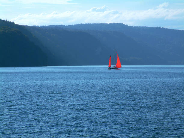 Two sailboat on the Lake Constance