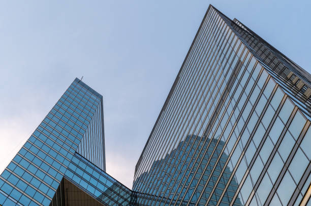 istock Looking Up modern high-rise office buildings. 2178829037