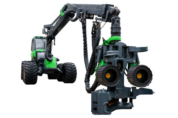 istock Forestry machine isolated. Forest machinery equipment industrial on empty white background. 2178829422