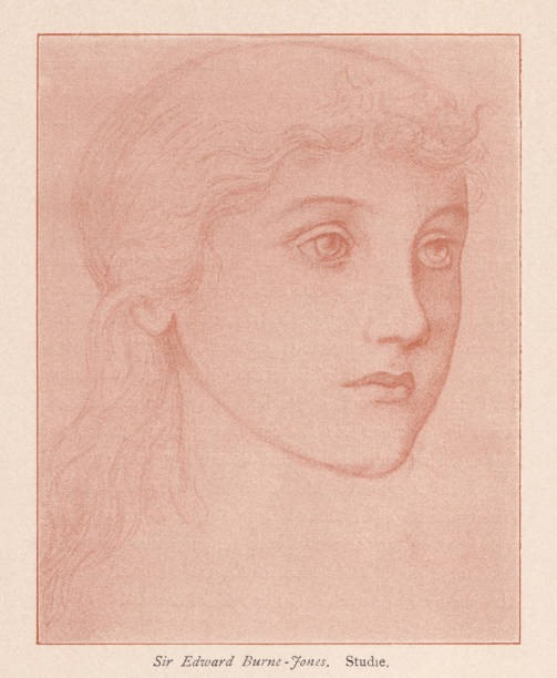 istock Woman's face, drawn by Burne-Jones, halftone print, published in 1895 2178831342