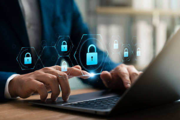 istock Cyber ​​Security, Firewalls, businessman protects data Company information. 2178833003