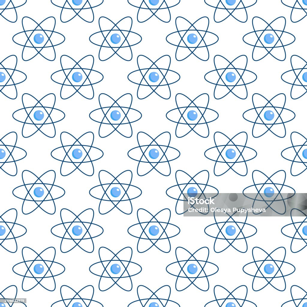 Chemical Pattern With Atomic Nucleus Infinite Seamless Texture Stock ...