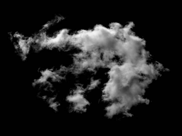 istock White cloud isolated on a black background, Real cloud photo, Separate white clouds on a black background have real clouds, White fluffy cumulus cloud isolated cut out on black background. 2178834769