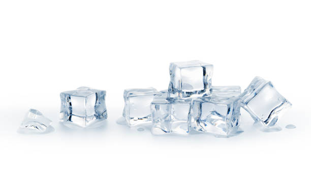 istock Pile of ice cubes isolated on white background, Artificial acrylic ice cubes, Clipping path 2178837336