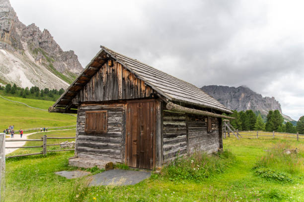istock A small wooden shepherd's hut in the Dolomites, Italy. 2178839432
