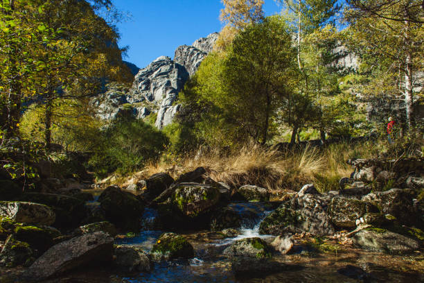 panoramic view over peneda-geres national park in portugal