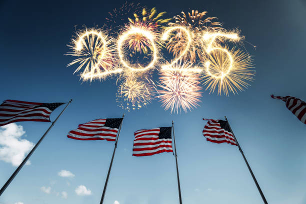 istock 2025 new years fireworks with american flag 2178849099
