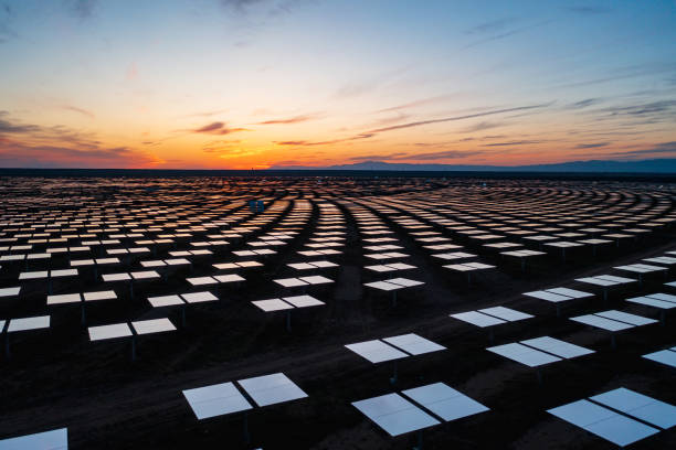 istock Concentrated solar power generation facility at sunset 2178850542