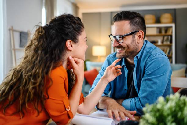 istock Happy couple at home. 2178850655